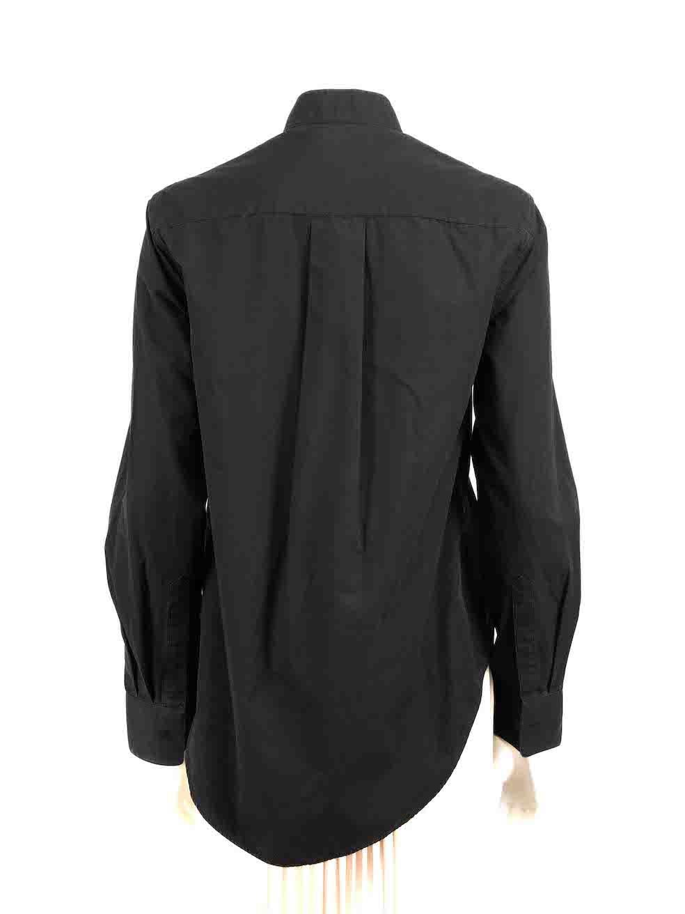 Kleiderschrank.NYC Schwarzes langärmeliges Hemd aus Baumwolle Größe M im Zustand „Gut“ im Angebot in London, GB