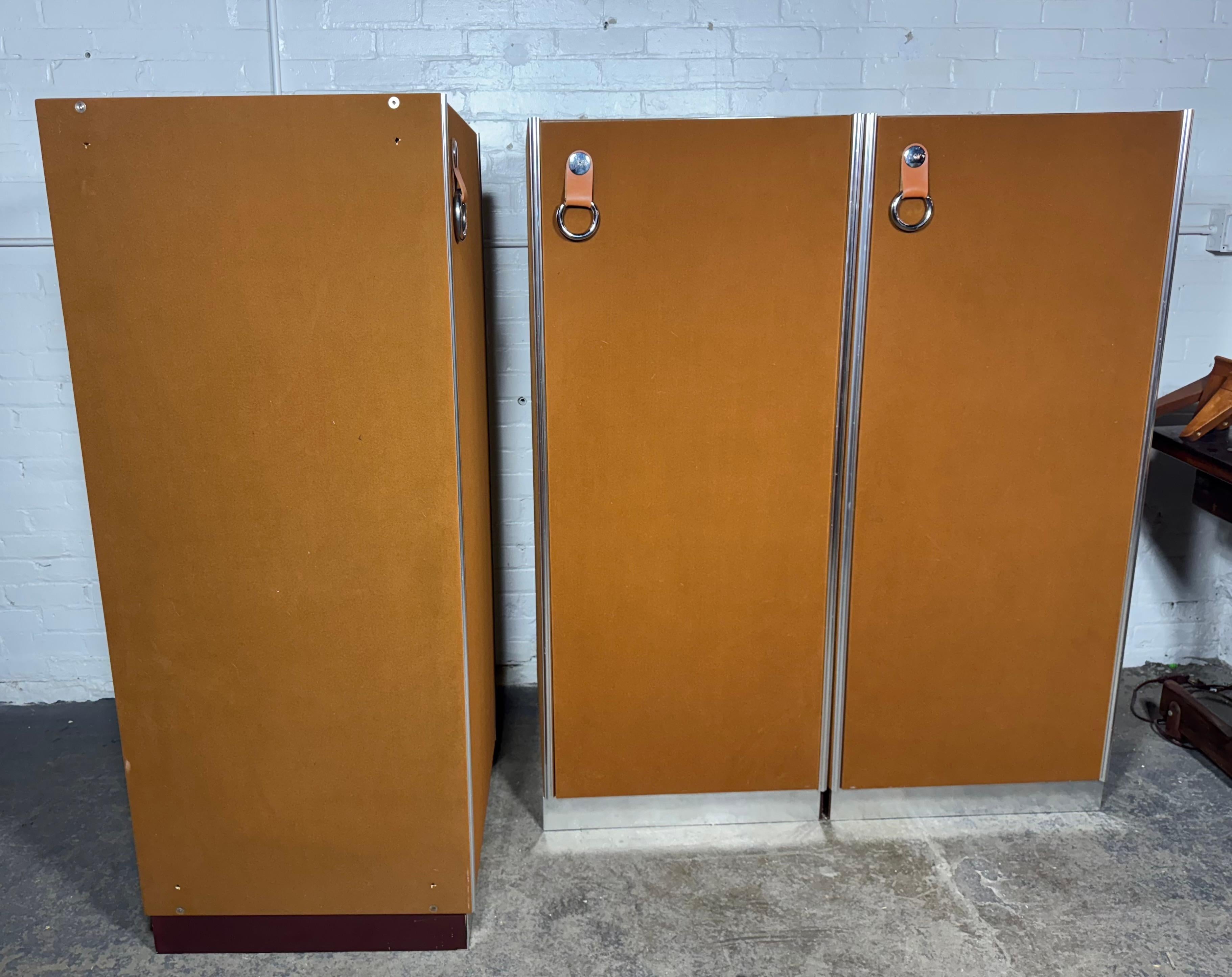 Wardrobes/ Pumpkin Suede by I4mariani  Guido Faleschini, Italy, 1960s, Set of 3 For Sale 1