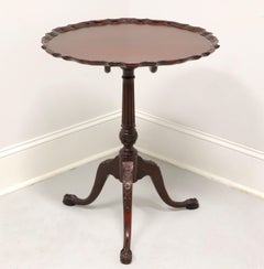 WARE & CO Collectors Group Antique Mahogany Chippendale Tilt-Top Pie Crust Table