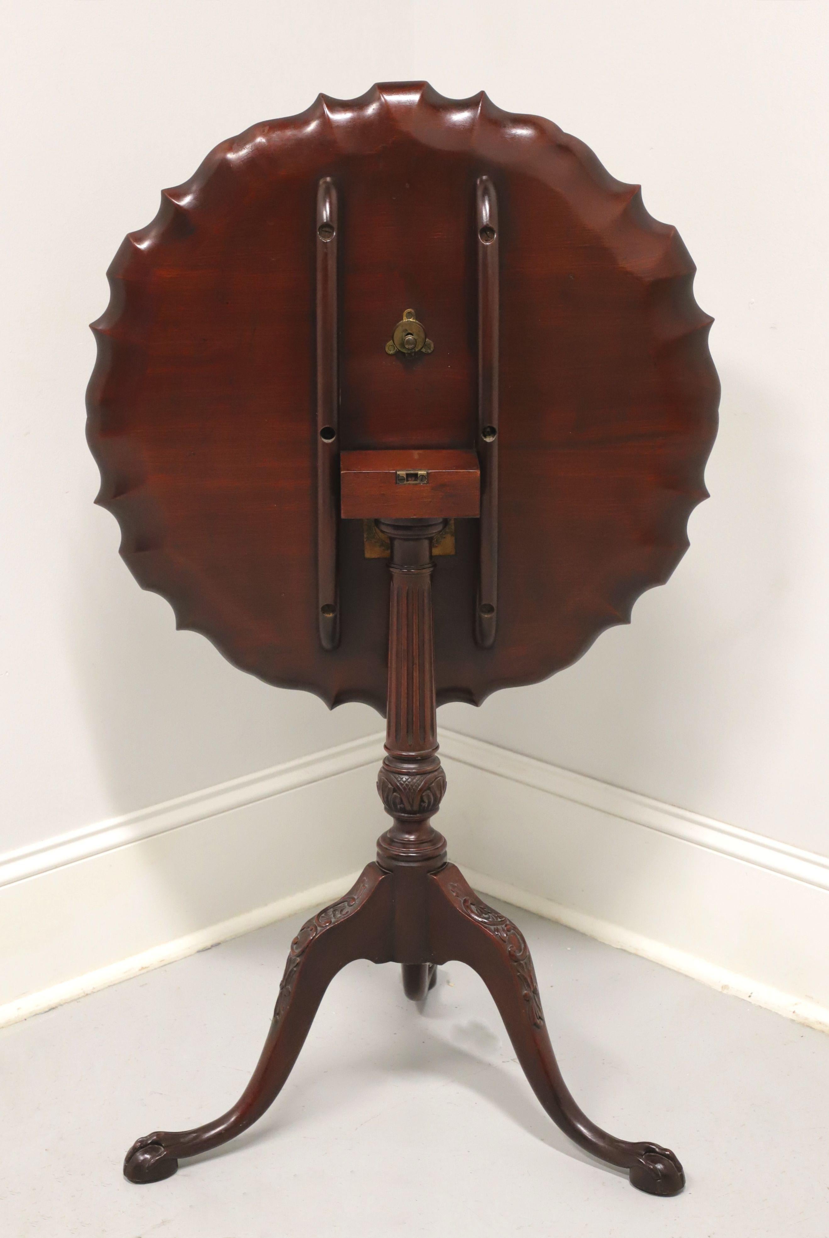 WARE & CO Collectors Group Antique Mahogany Chippendale Tilt-Top Pie Crust Table In Good Condition For Sale In Charlotte, NC
