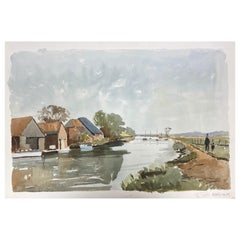 Ware WareHam Meeresszene, signiertes Original britisches Aquarellgemälde