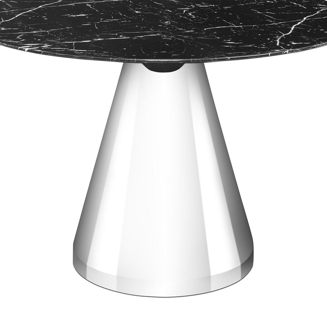 talia glass top dining table grey