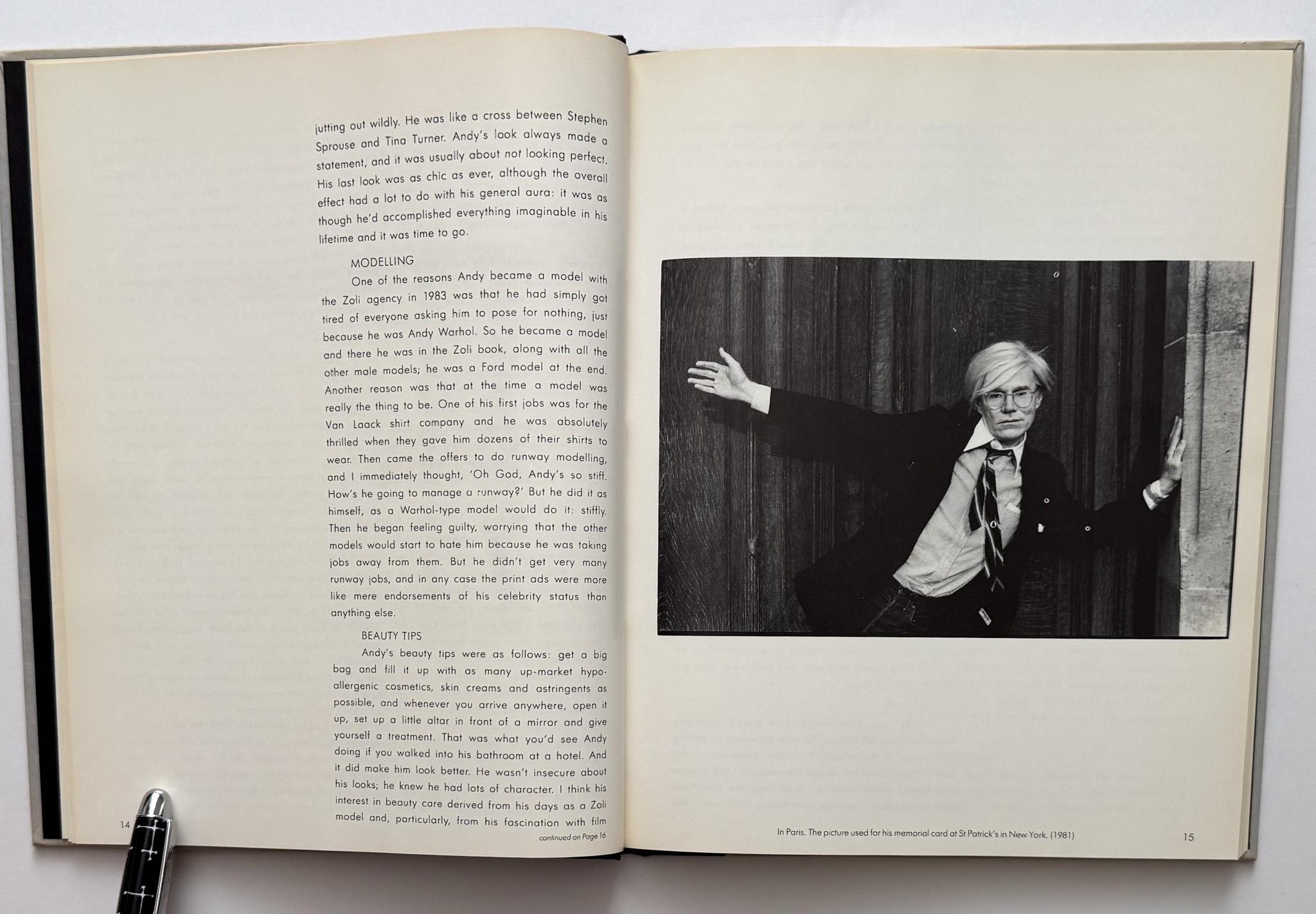 Warhol : A Personal Photographic Memoir (avec un dessin de Christopher Makos) Bon état - En vente à New York, NY