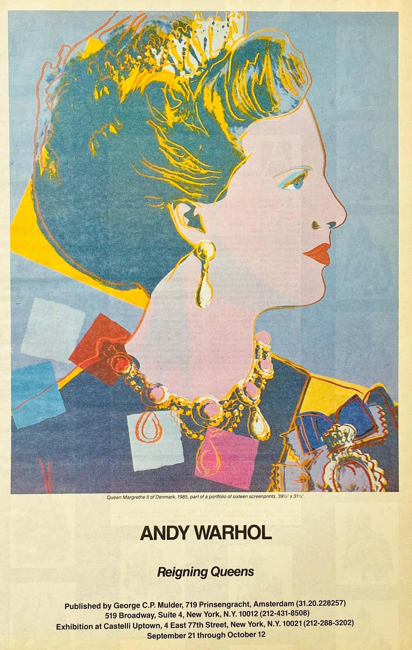 Fin du 20e siècle Warhol Publicité pour les African Queens, 1985 en vente