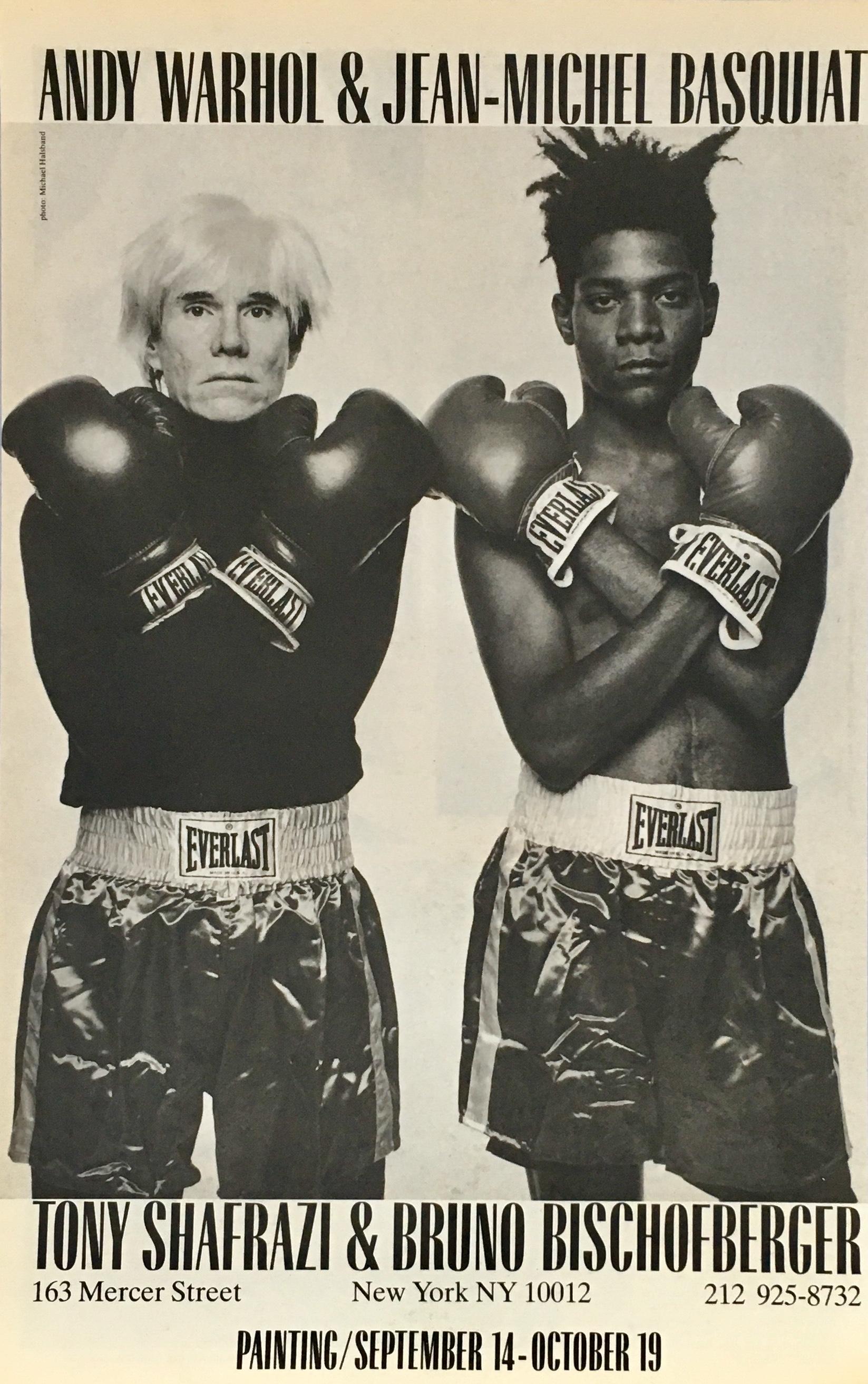Late 20th Century Warhol Basquiat Shafrazi Boxing Advertisement, 1985