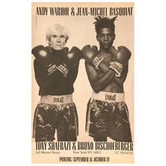 Warhol Basquiat Shafrazi Boxing Advertisement, 1985