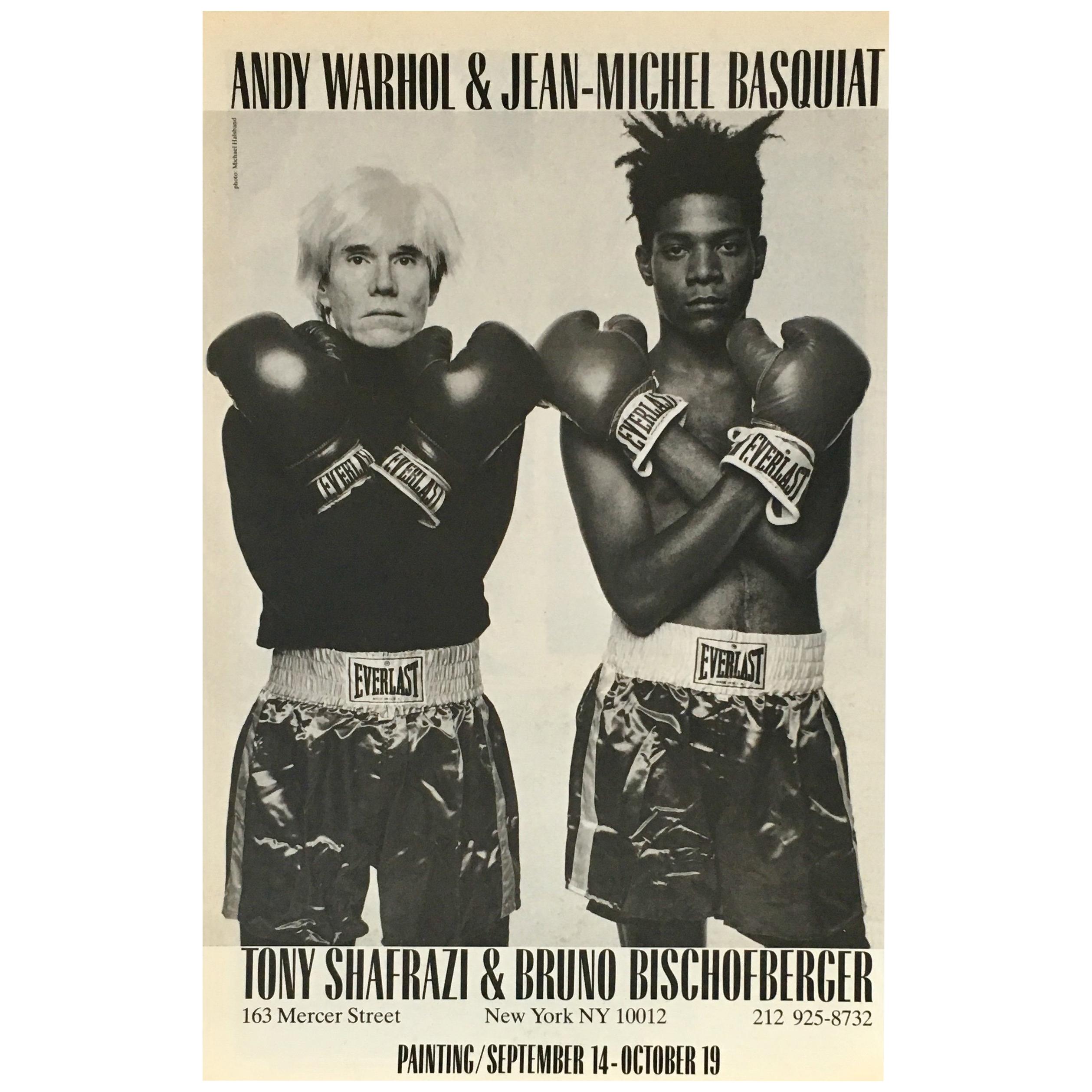 Warhol Basquiat Shafrazi Boxing Advertisement, 1985
