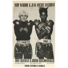 Warhol Basquiat Shafrazi Boxing Advertisement, 1985