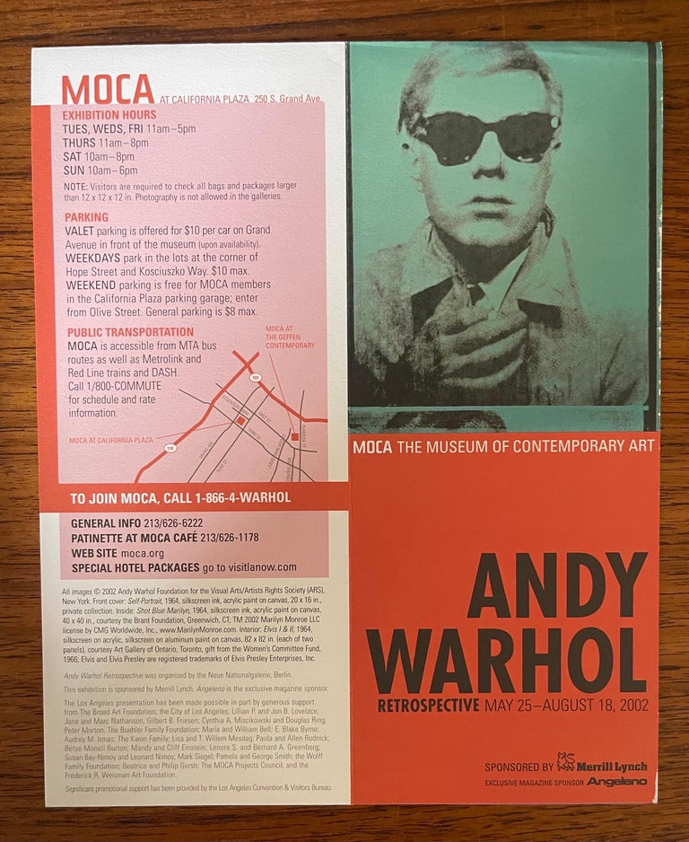 Warhol Retrospective Art Book and Exhibit Programs Moca LA 2002 For ...