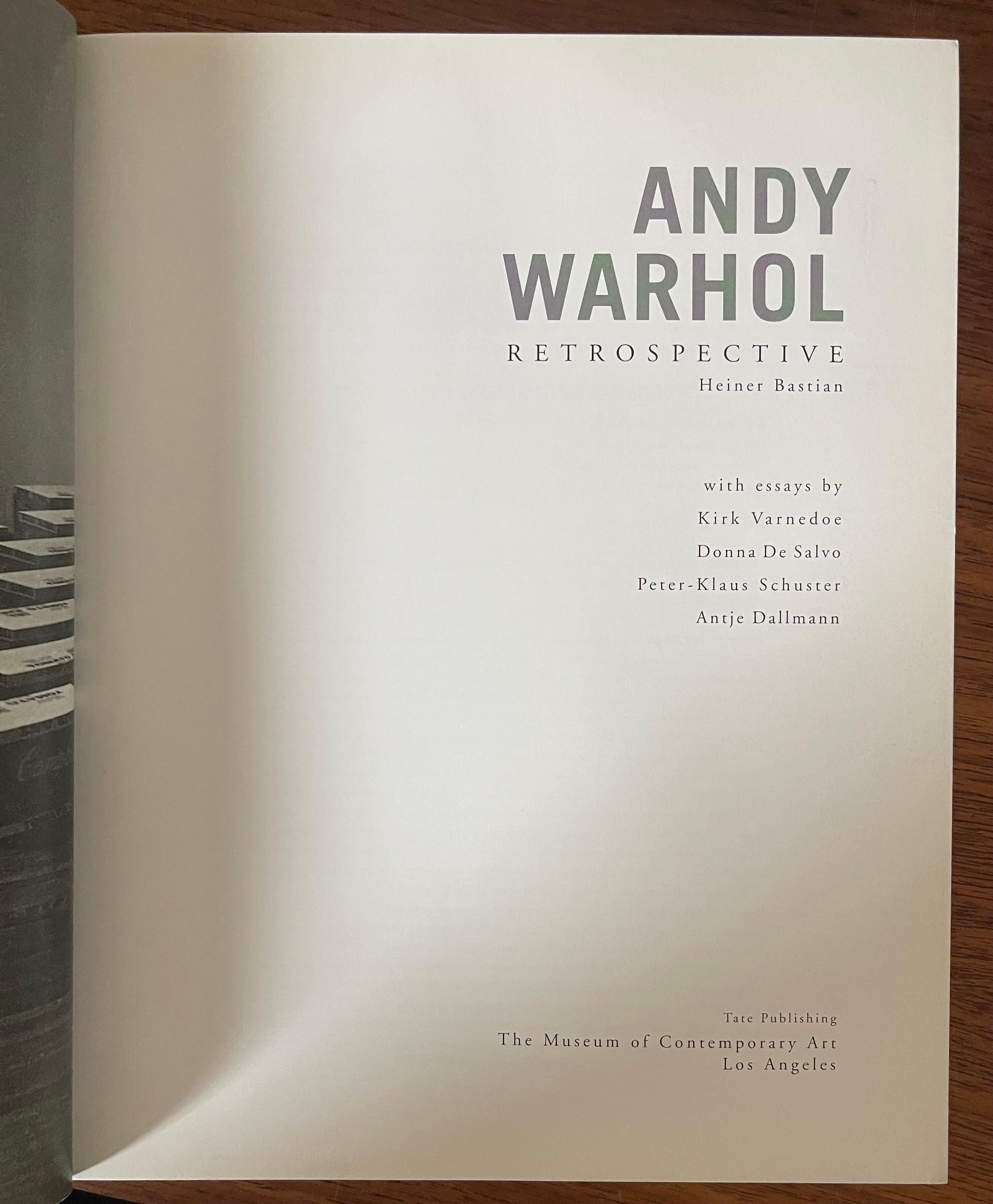 Contemporary Warhol Retrospective Art Book and Exhibit Programs Moca LA 2002 For Sale