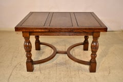 Waring and Gillow Signed Paneled Top Draw-Leaf Table, Circa 1920