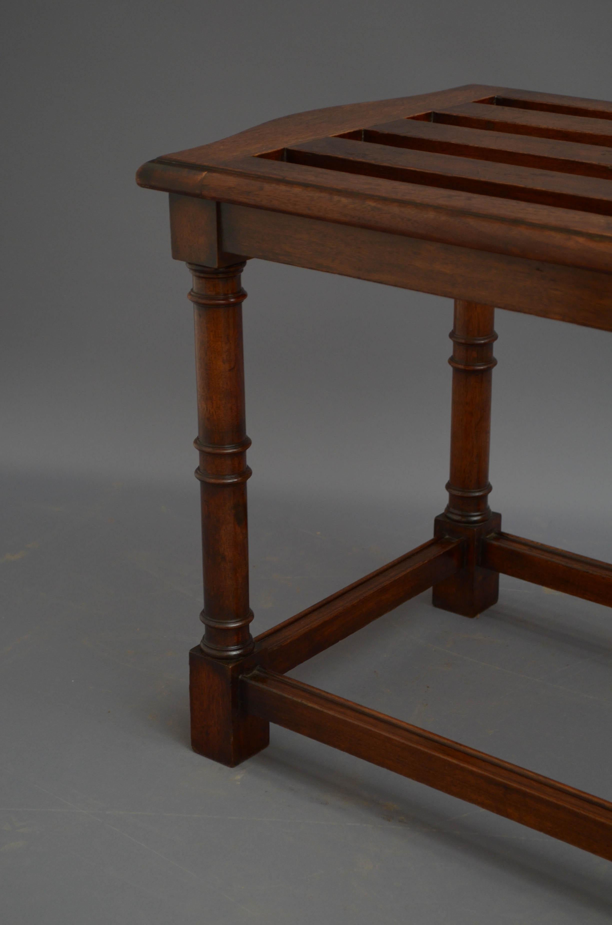20th Century Waring and Gillow Walnut Luggage Rack