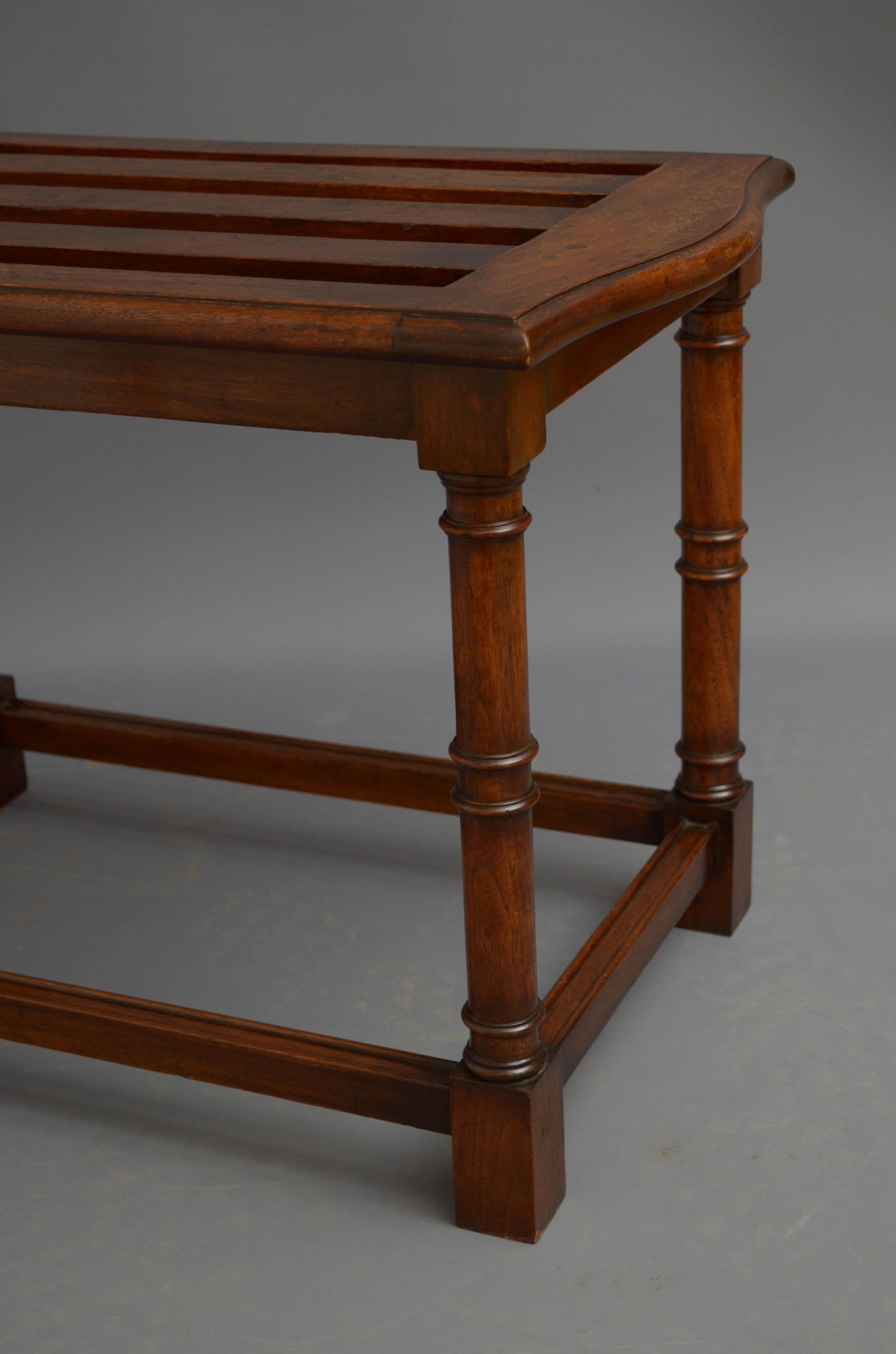 Waring and Gillow Walnut Luggage Rack 1
