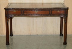 WARING & GILLOW PARIS THOMAS CHIPPENDALE TASTE LiBRARY DESK BROWN LEATHER TOP