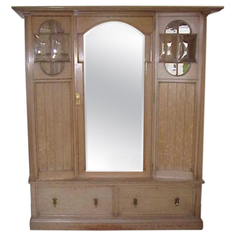Waring & Gillows George Walton Style of, Arts & Crafts Wardrobe & Dressing Table For Sale