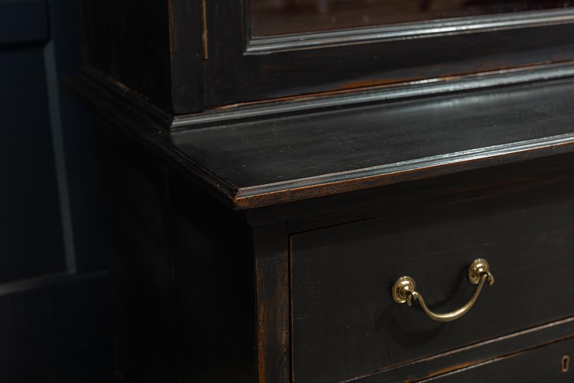 Waring & Gillows Glazed Ebonised Mahogany Bookcase 7