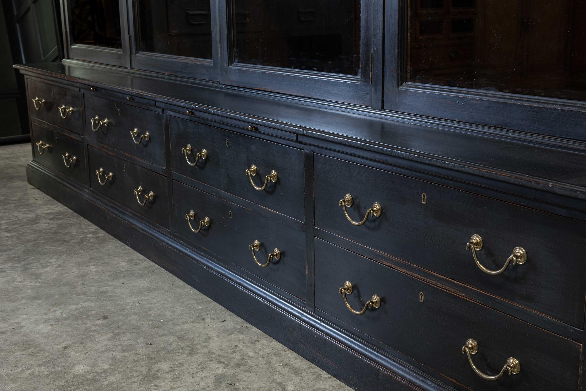 Waring & Gillows Glazed Ebonised Mahogany Bookcase 11