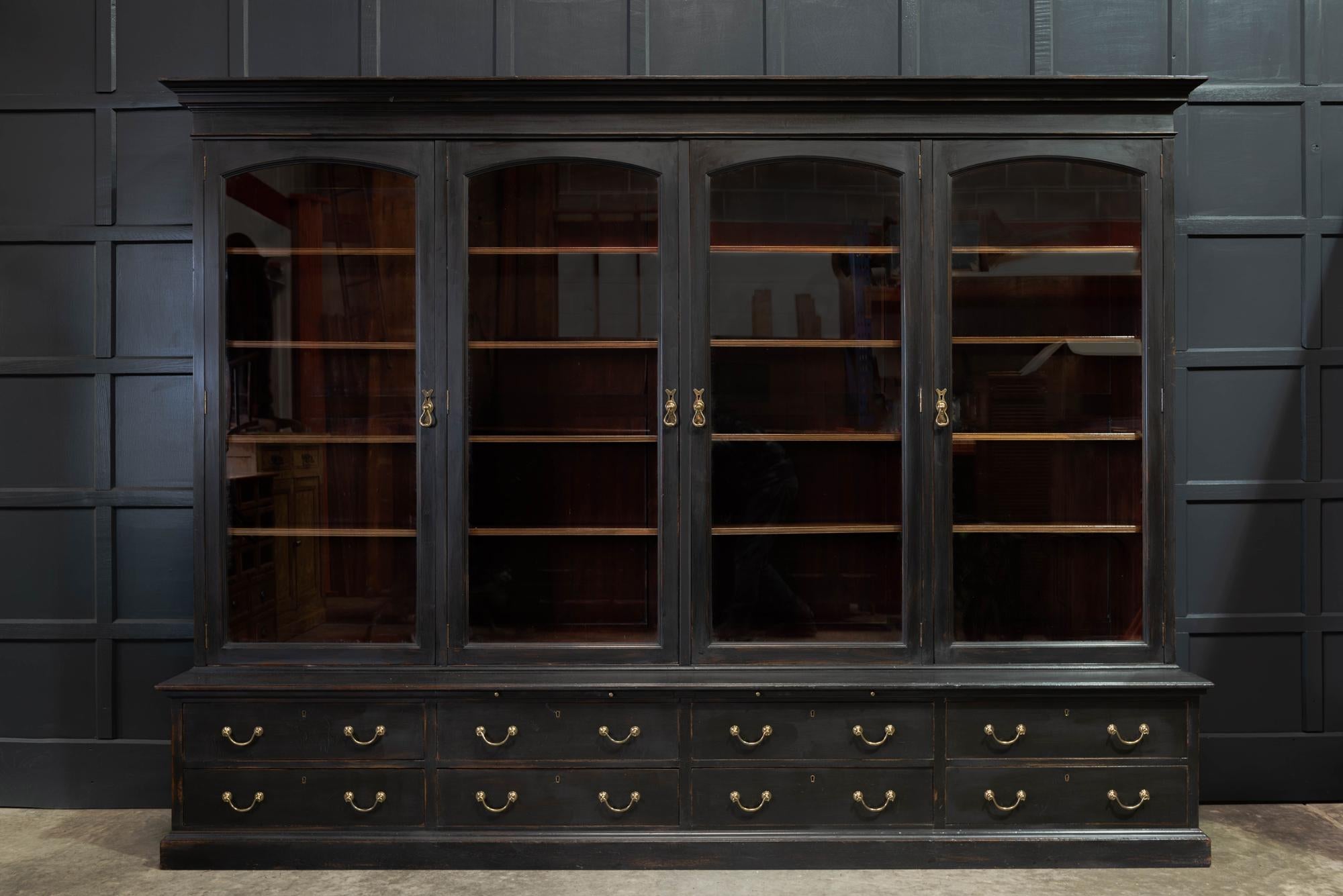 Waring & Gillows Glazed Ebonised Mahogany Bookcase 13