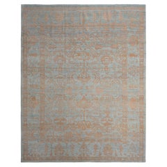 Warm and Cool Handmade Turkish Oushak Rug