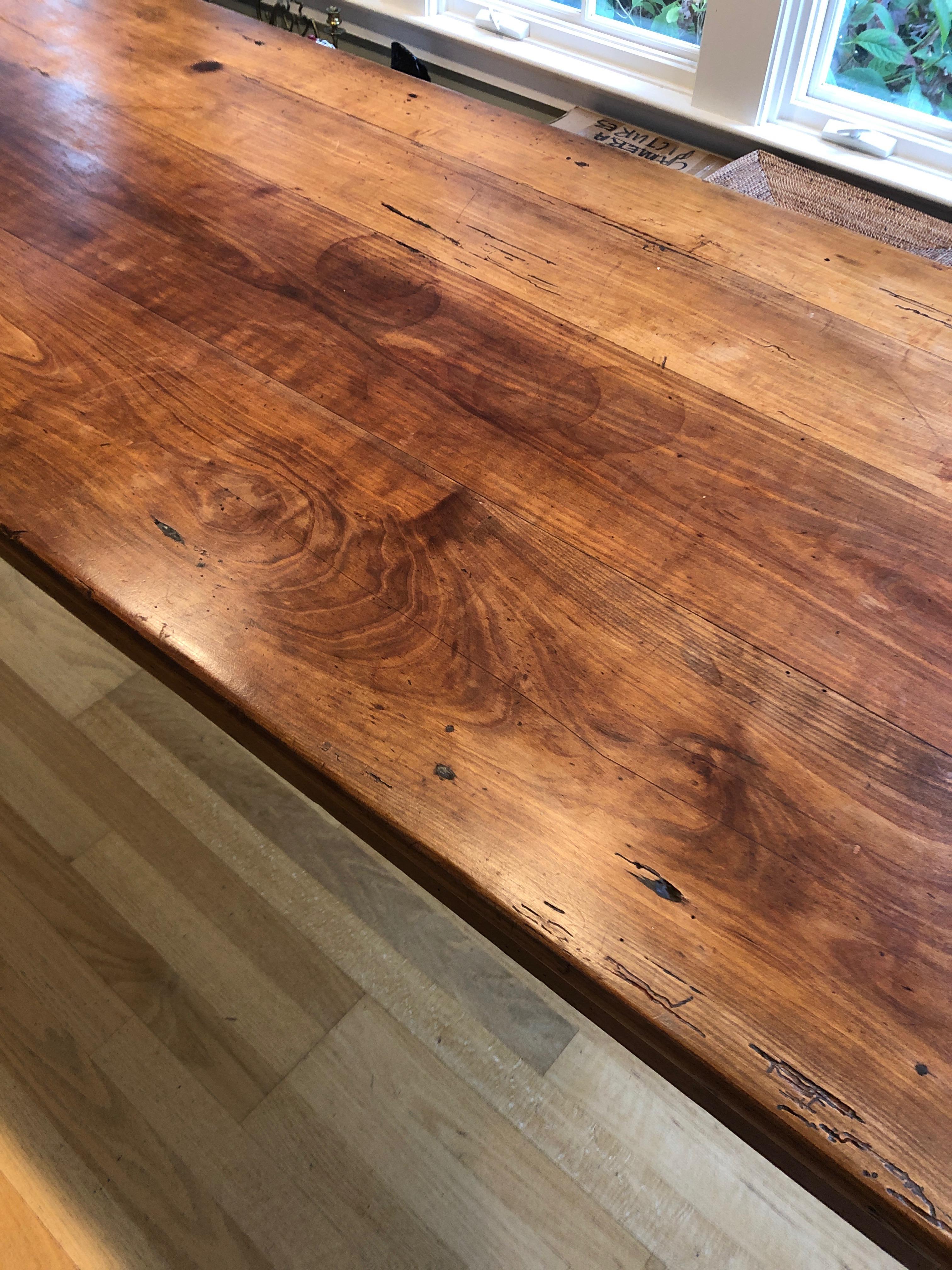 Warm and Friendly 19th Century Elegant Country Cherry Farm Table 6