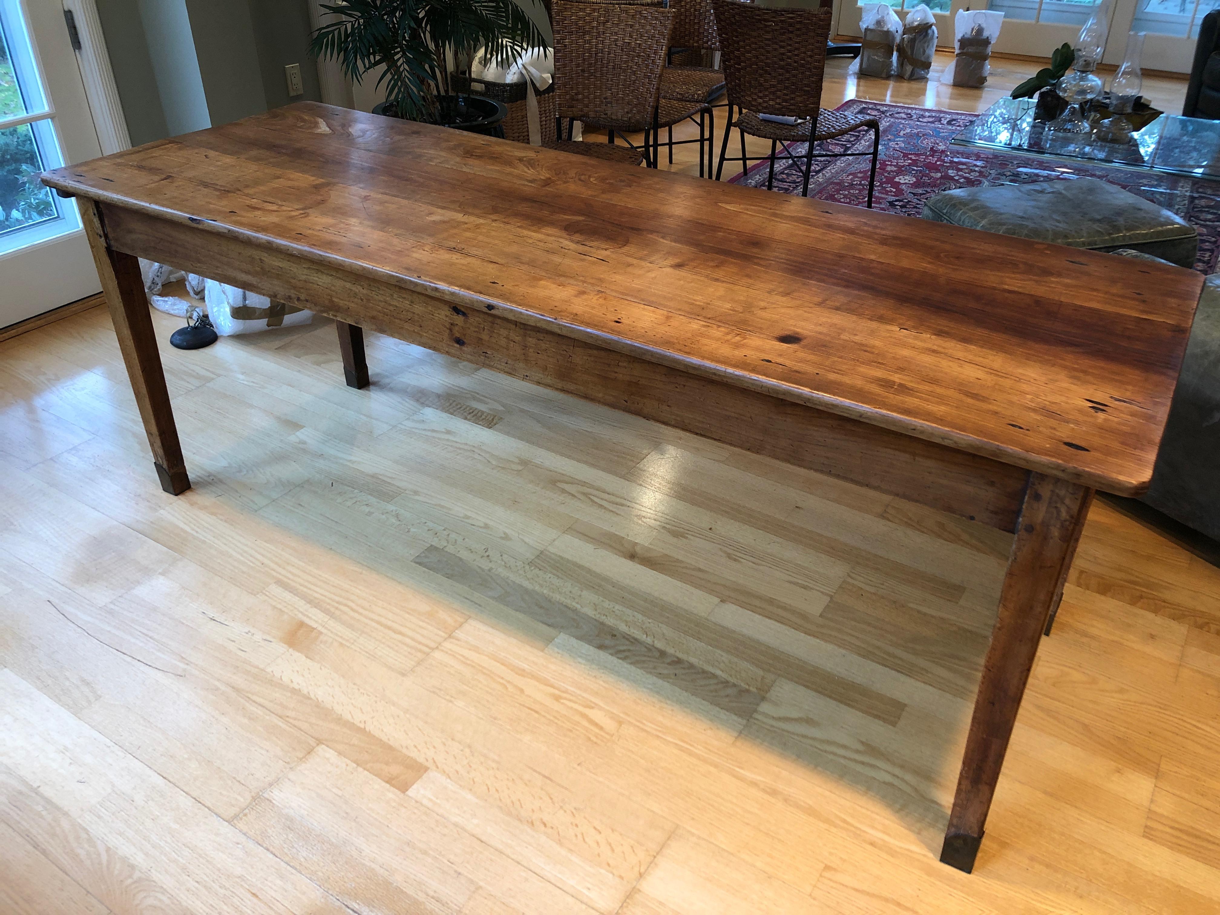 Warm and Friendly 19th Century Elegant Country Cherry Farm Table 8