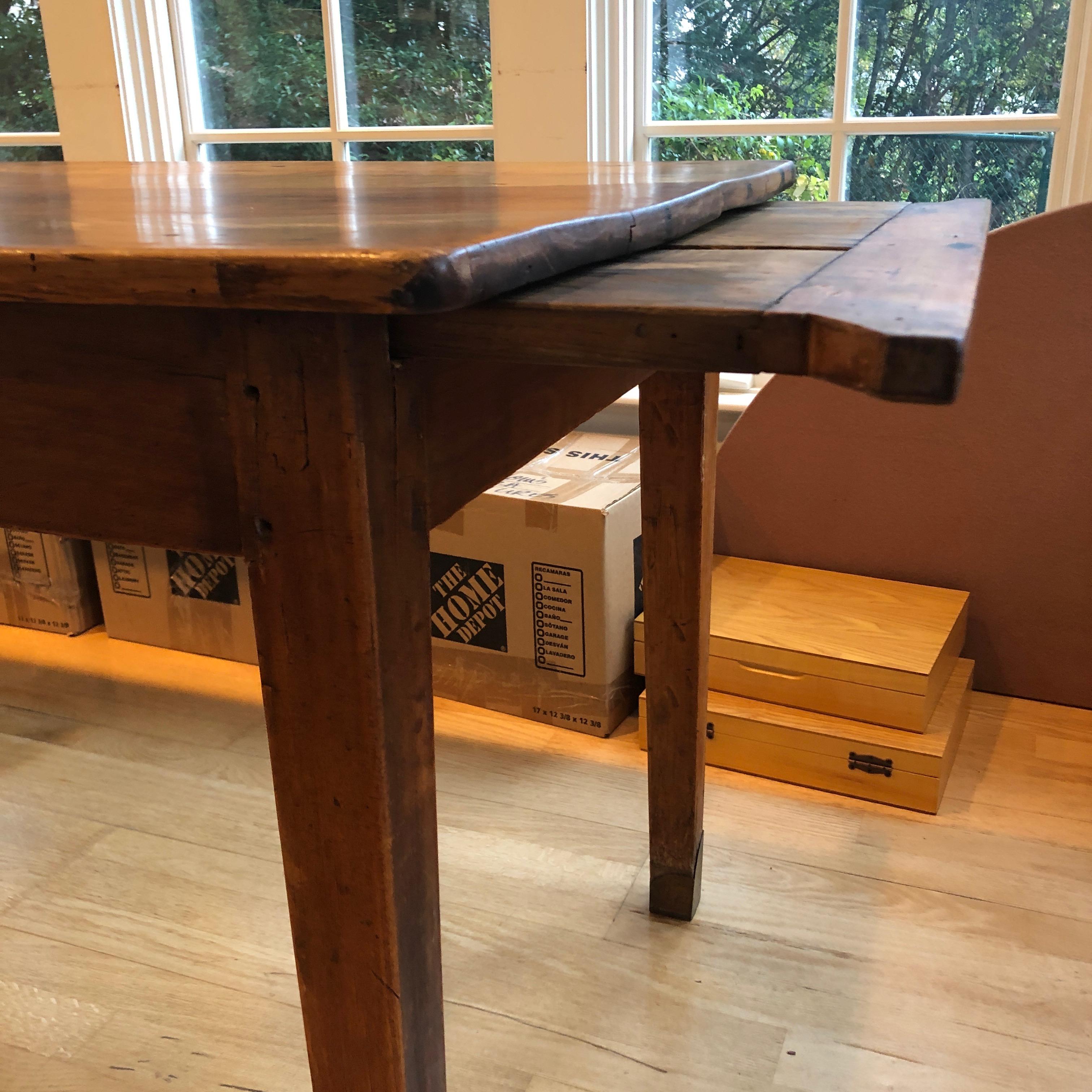 Warm and Friendly 19th Century Elegant Country Cherry Farm Table 11