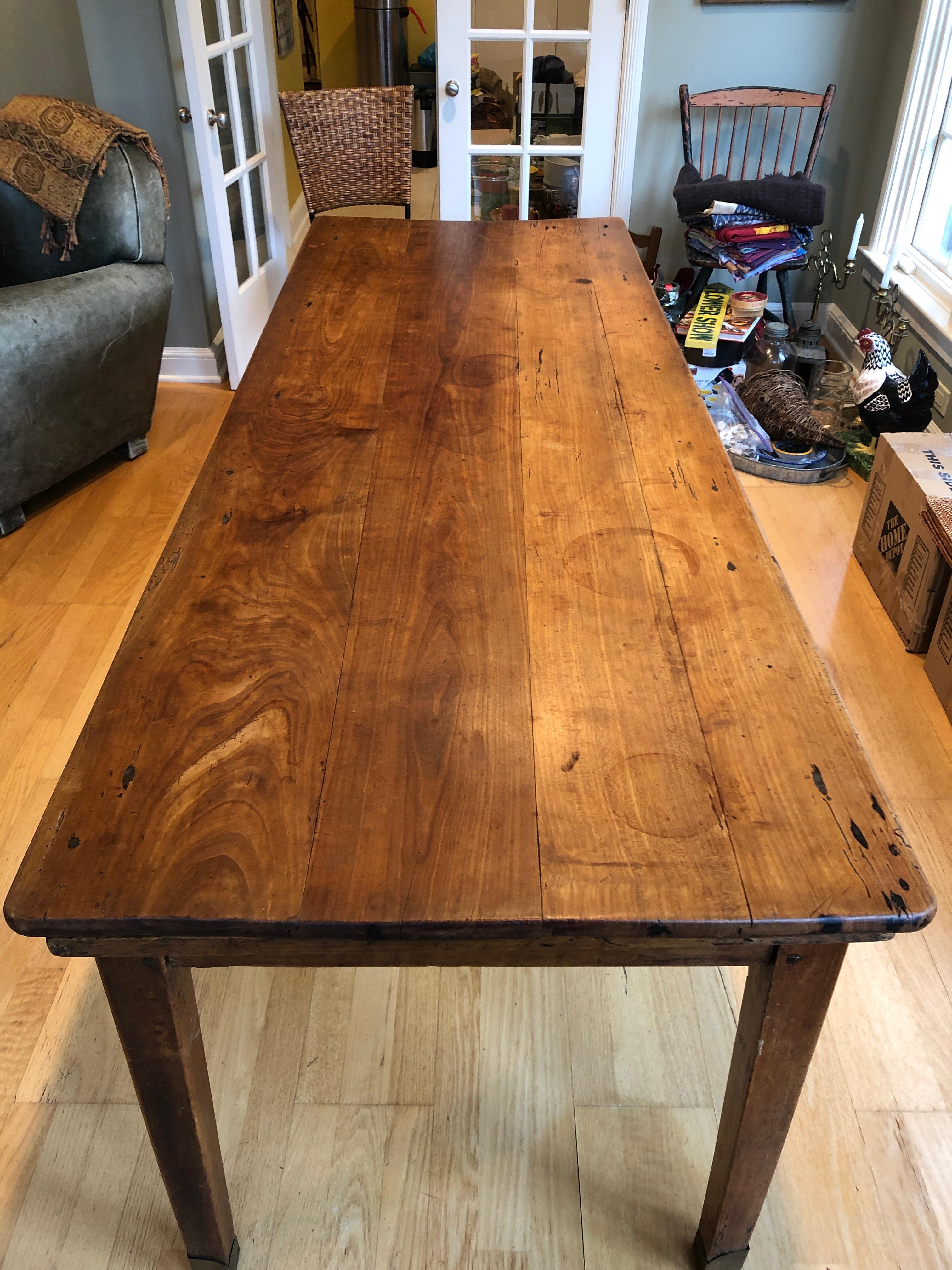Mid-19th Century Warm and Friendly 19th Century Elegant Country Cherry Farm Table