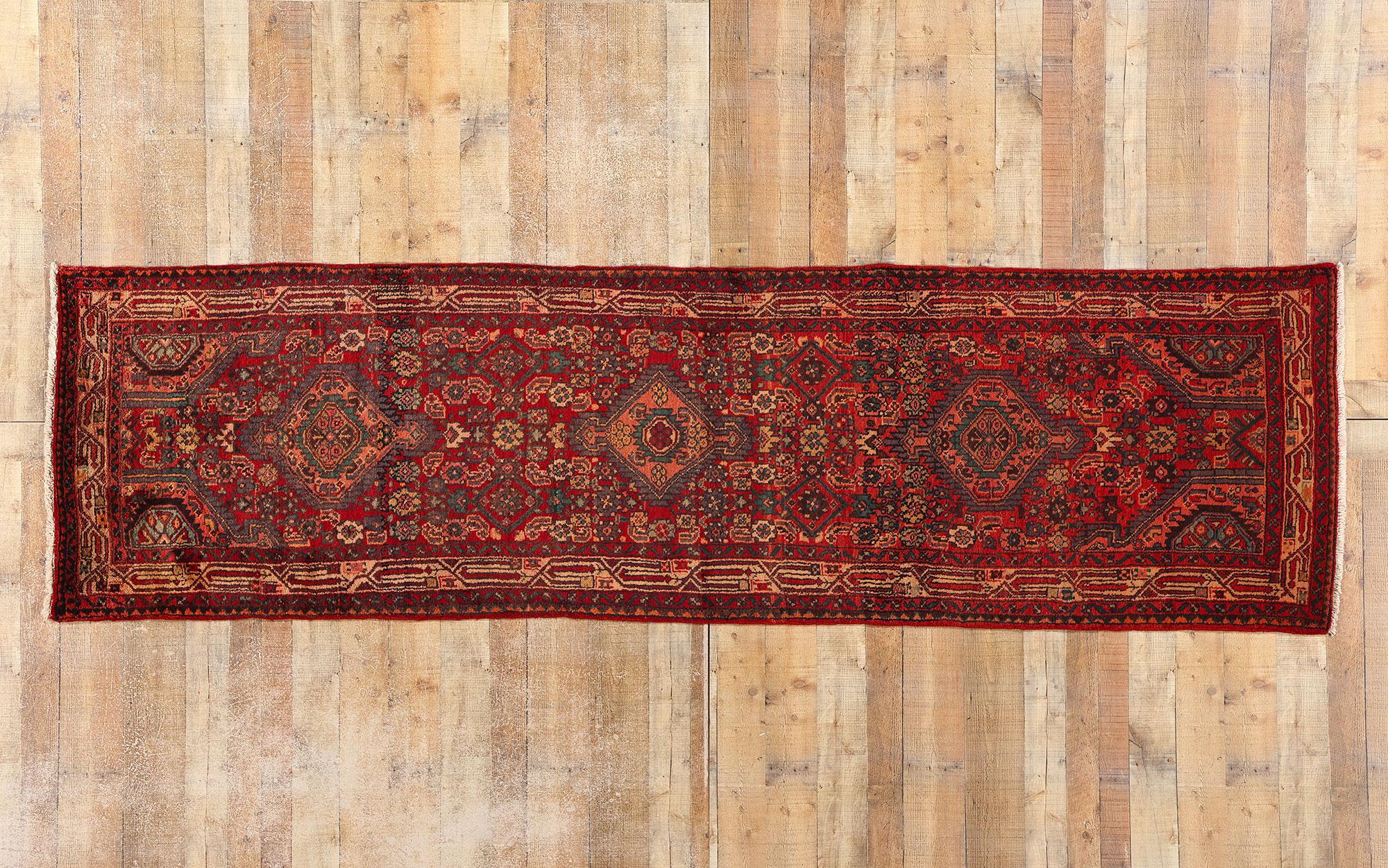 Vintage Persisch Hamadan Teppich Teppich Läufer 3