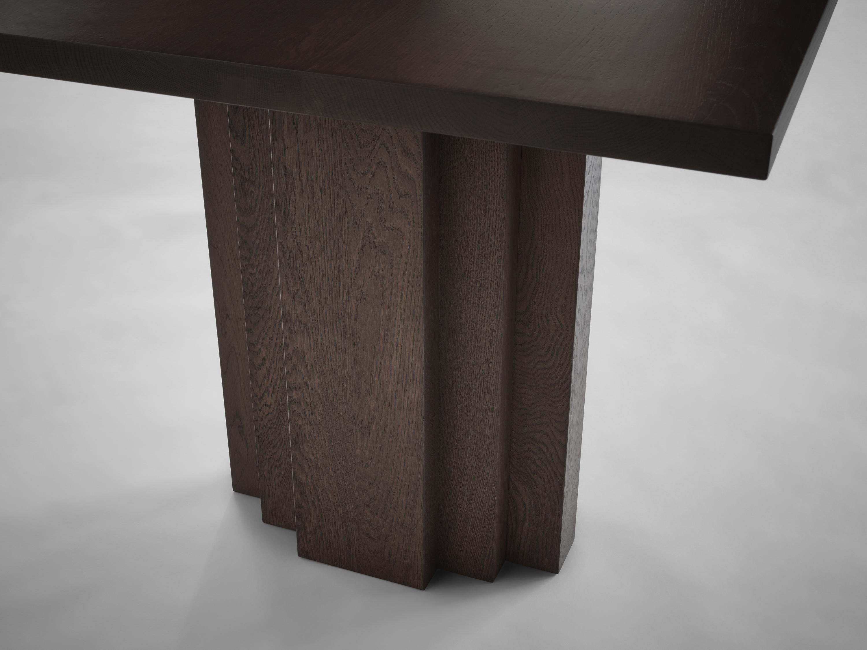 Dutch Warm Brown Oak Dining Table - Brut Slim by Mokko For Sale