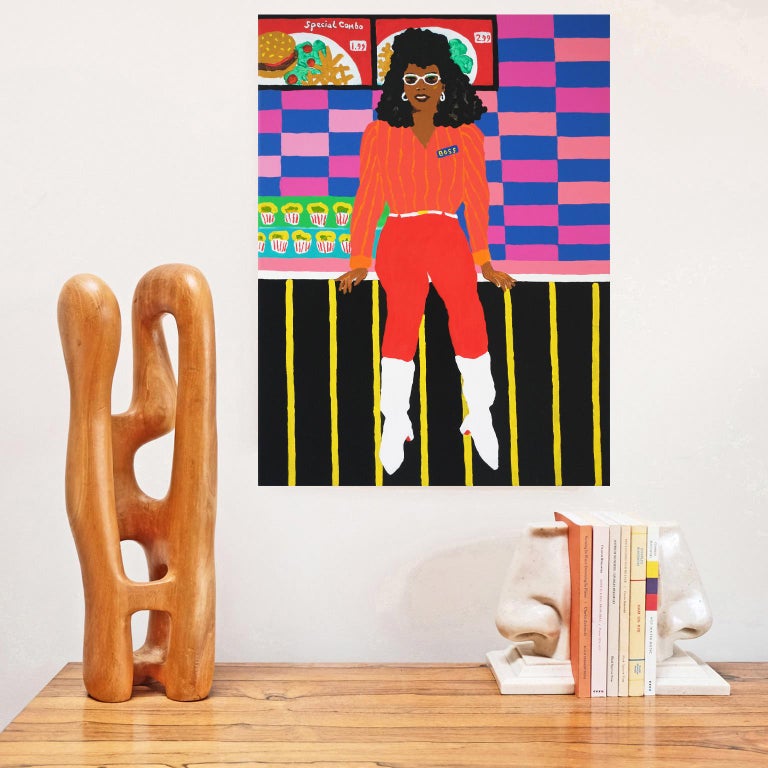 'Warm Buns' Portrait Painting by Alan Fears Pop Art For Sale at 1stDibs