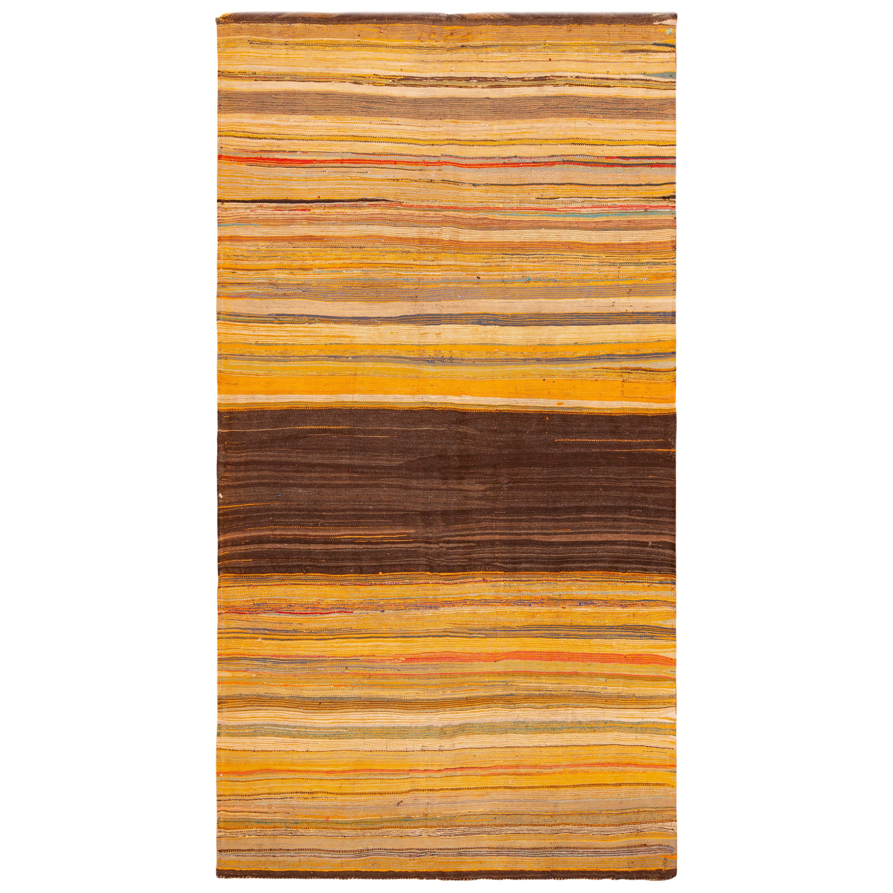 Alfombra Marroquí Vintage de Tejido Plano Warm Colors 5'2" x 9'
