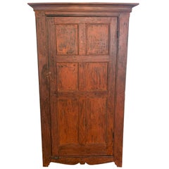 Warm Country Vermont Distressed Painted Cupboard