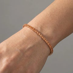 Warm Dawn Champagne Sapphire 14K (Custom) Yellow Gold Tennis Bracelet