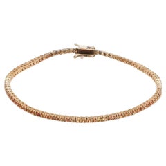 Warm Dawn Champagne Sapphire 14K (Custom) Yellow Gold Tennis Bracelet
