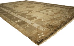 Warm Earth-Tone Vintage Persian Hamadan Tribal Rug