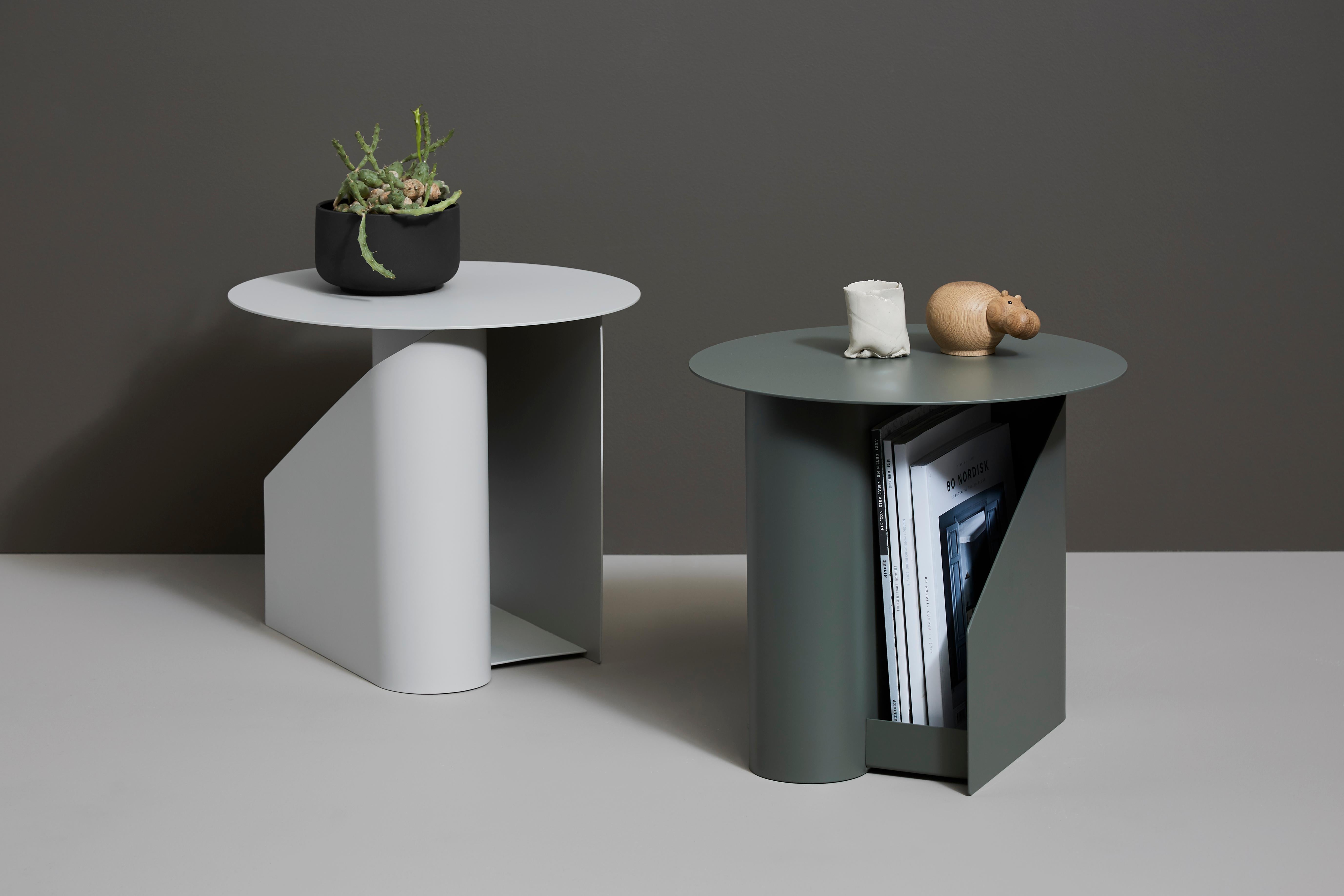 Danish Warm Grey Sentrum Side Table by Schmahl + Schnippering For Sale