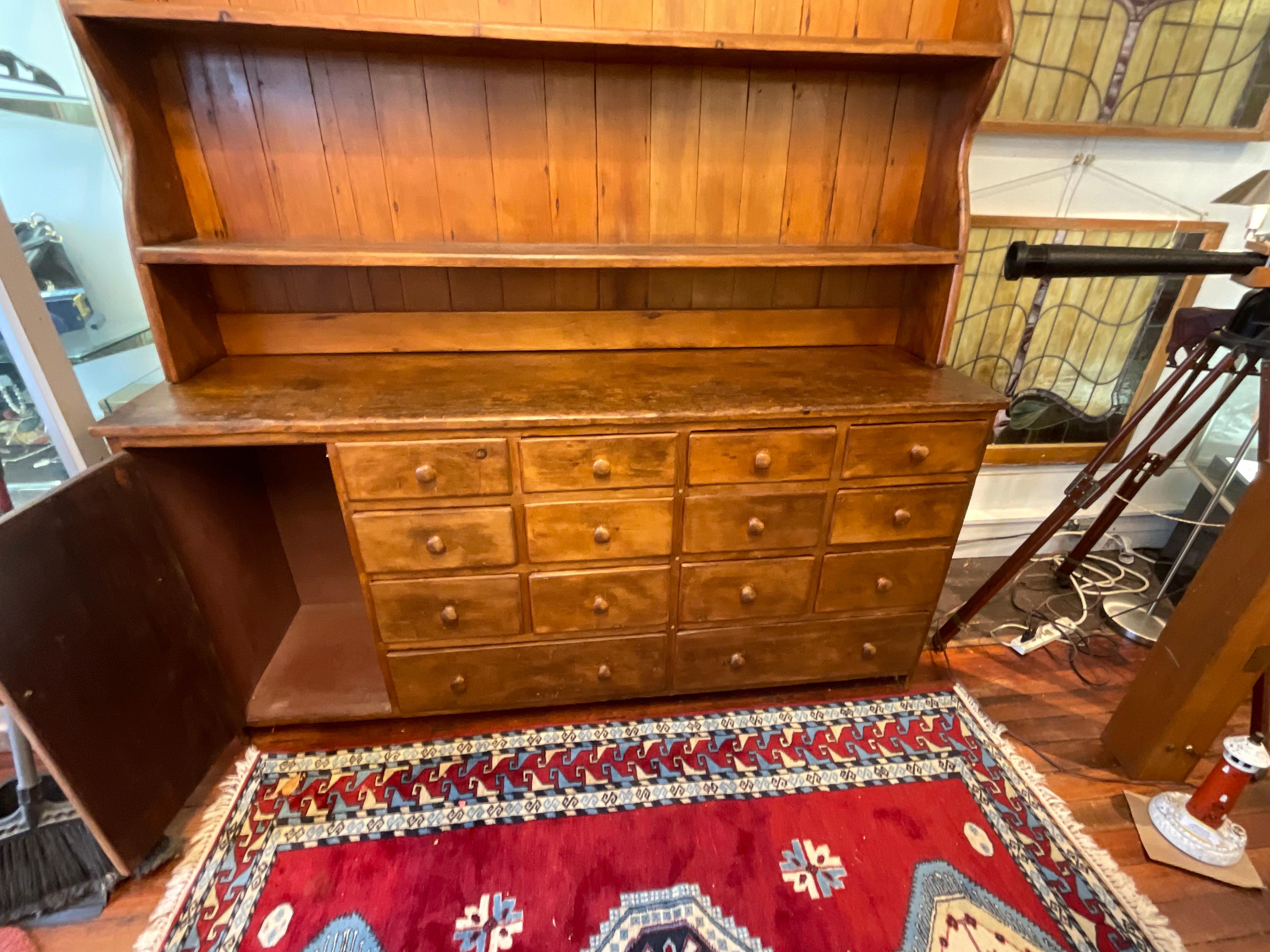 Warm Inviting Large Country Apothecary Cupboard Sideboard  For Sale 8