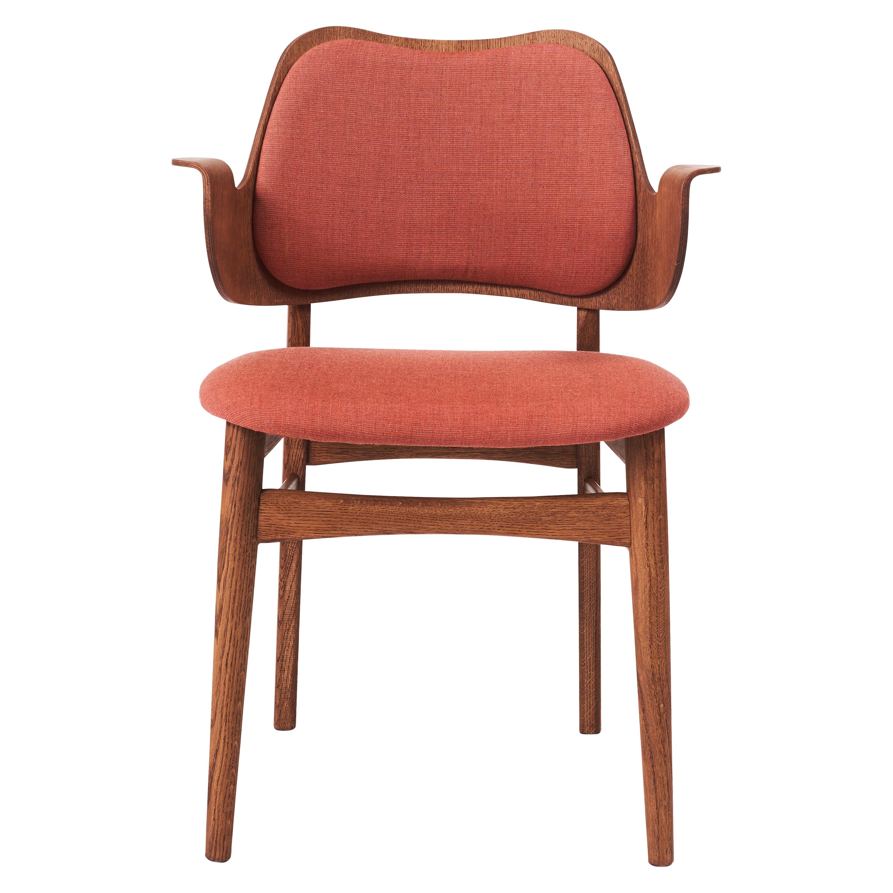 Warm Nordic Gesture Monochrome Fully Upholstered Chair in Teak Oak, Hans Olsen