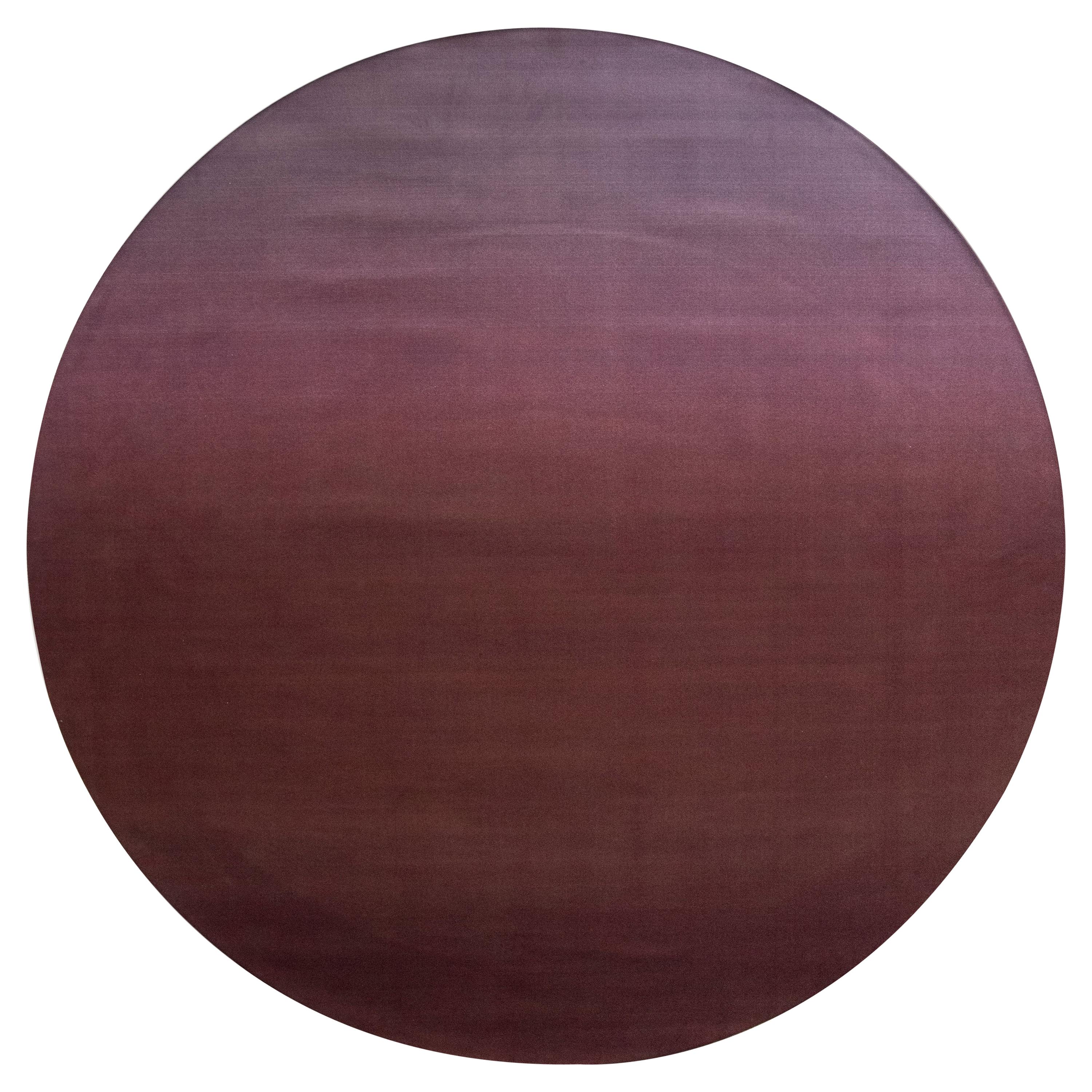 21st Cent Resistant Round Warm Red Sunset Hues Rug by Deanna Comellini ø 400 cm For Sale