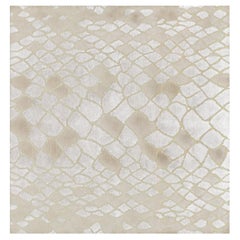 Warm Tan Abstract Animal Print Rug "Sandscale" by Doris Leslie Blau