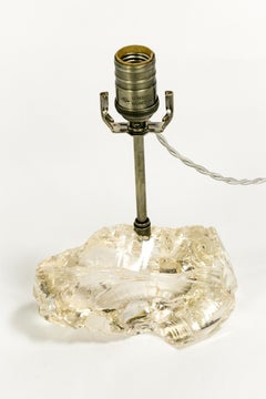 Warm Toned Cullet Glass Crystal Lamp