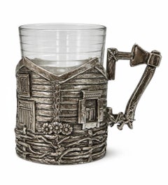 Warm Village Tea Tradition Silver Cup Holder- Konforti- Handcrafted To Order