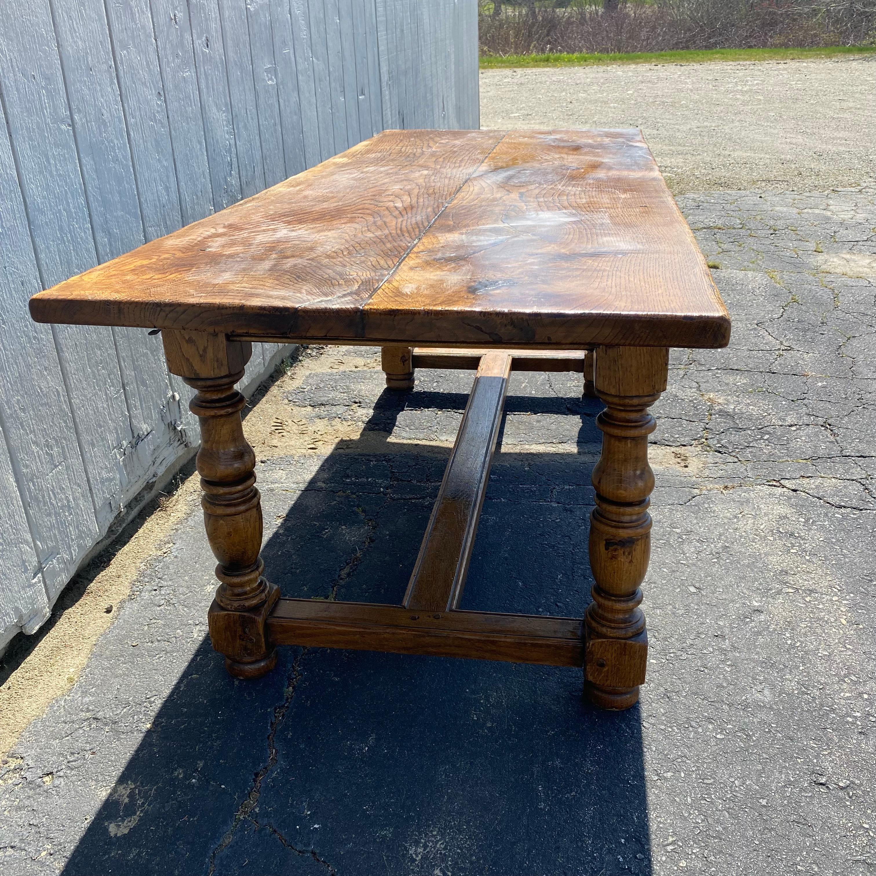 Warm & Welcoming 19th Century French Provincial Farm Table or Refectory Table 1