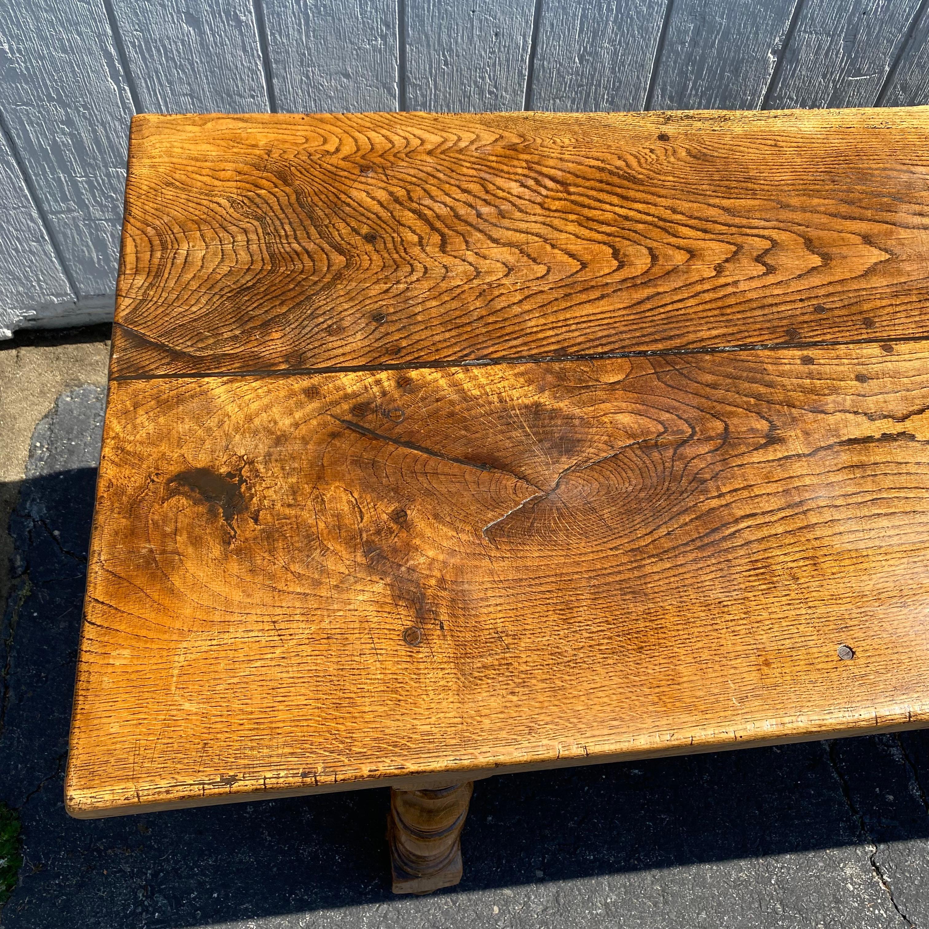 Warm & Welcoming 19th Century French Provincial Farm Table or Refectory Table 3