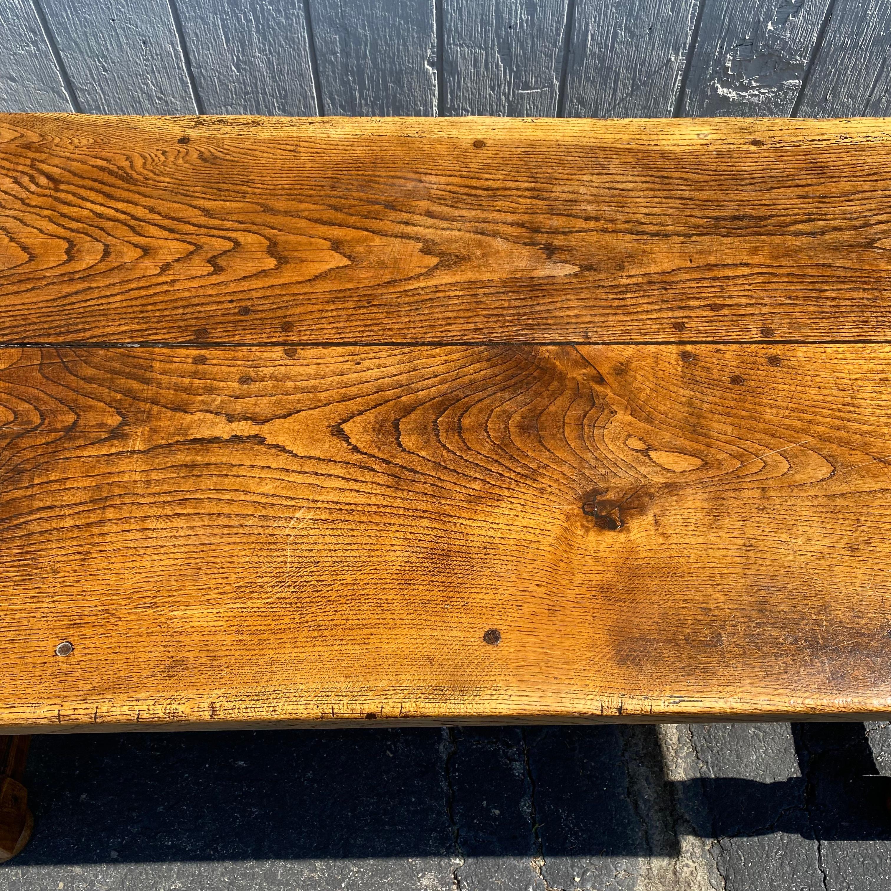 Warm & Welcoming 19th Century French Provincial Farm Table or Refectory Table 5