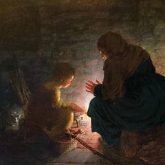 "Warming by the Fire" by Paul Peel