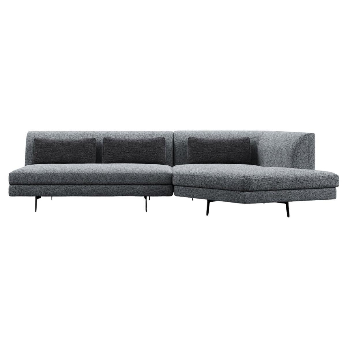 Contemporary sectional sofa with customisable fabric by Laskasas For