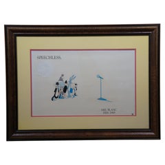 Warner Bros 1989 Mel Blanc Looney Toons Speechless Tribute Print 36"