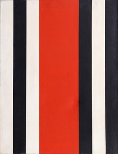 Streifen, Abstraktes Gemälde von Warner Friedman, um 1965