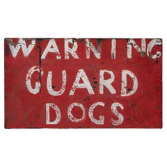Warning Guard Dogs Sign, England Circa 1940